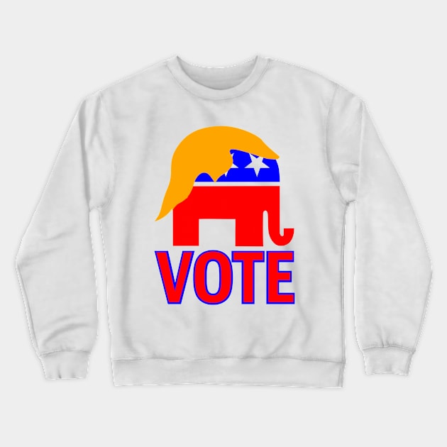 republican elephant vote trump 2024 Crewneck Sweatshirt by gossiprag